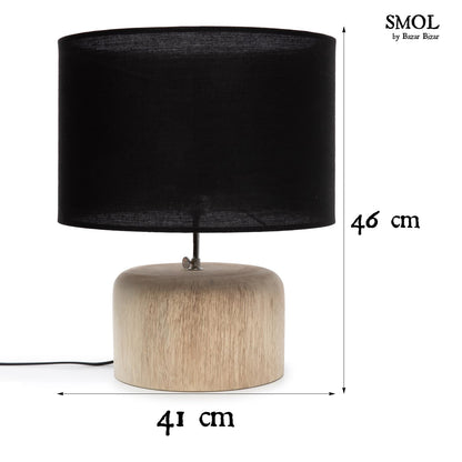 smol.hu -LILLIAN, fekete asztali lámpa, ⌀41 cm méretekkel