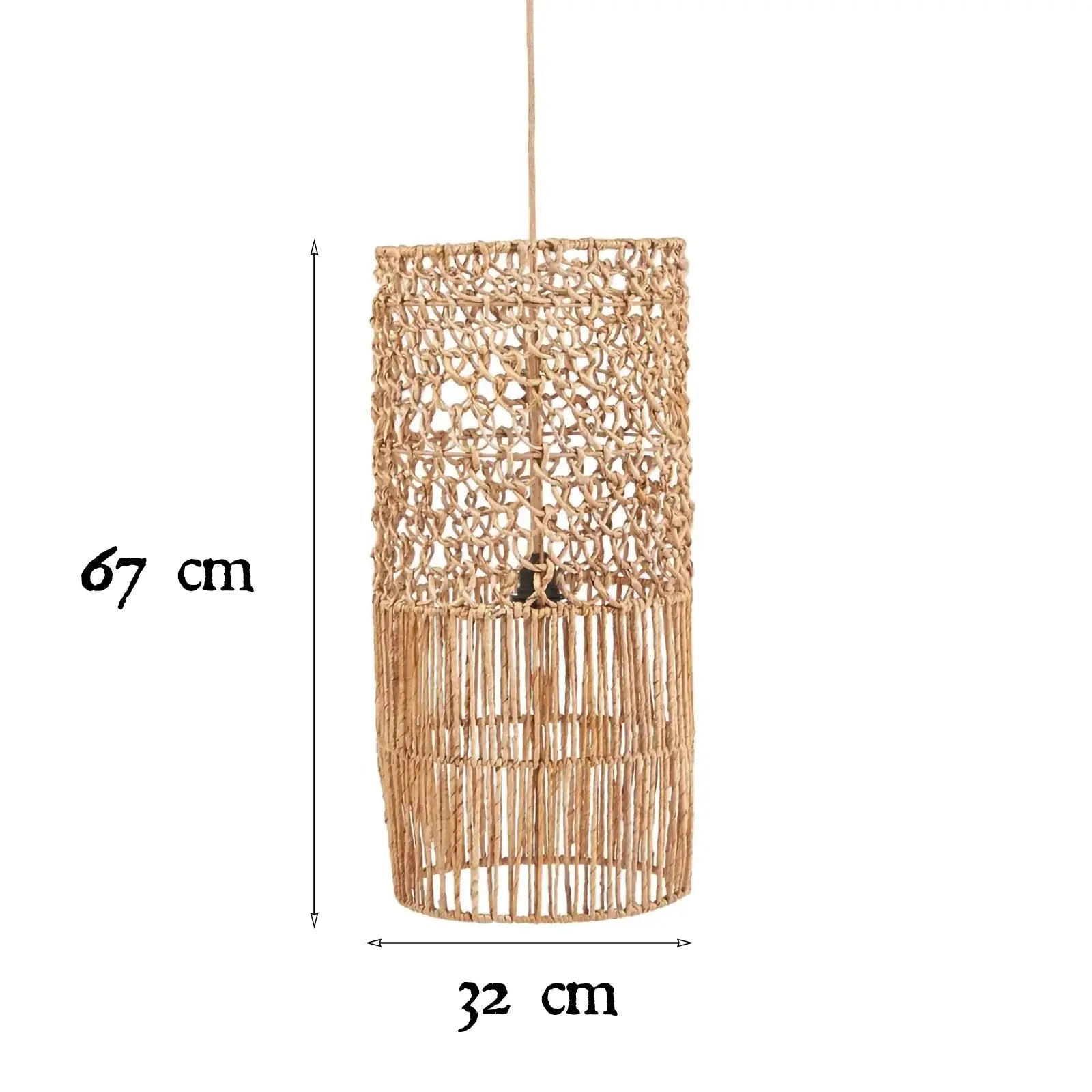 Lámpaernyő - rattan, L | TAKUHANKI | SMOL - méretekkel