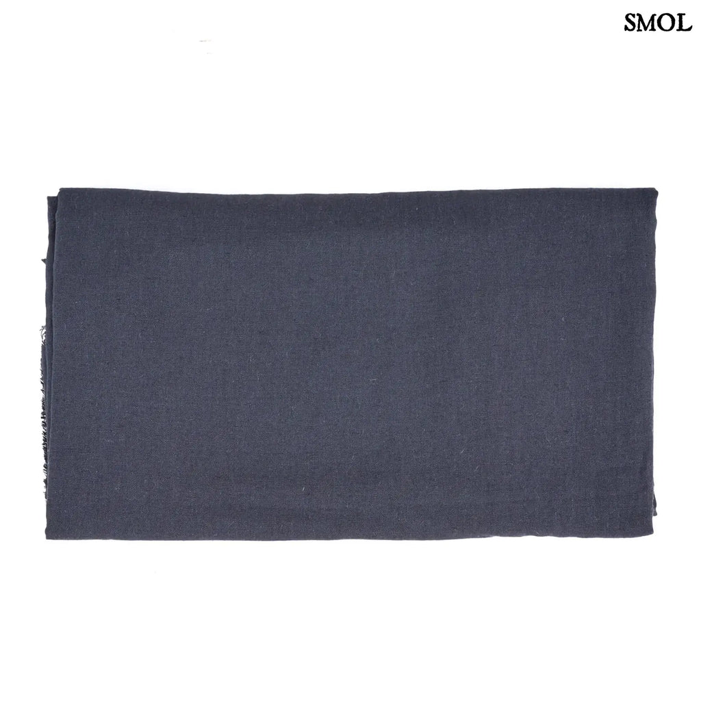 Lenvászon asztalterítő – fekete/natúr, 150x300 | TUSCANY | SMOL - összehajtva