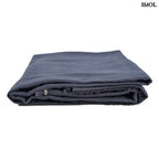 Lenvászon asztalterítő – fekete/natúr, 150x300 | TUSCANY | SMOL - összehajtva, oldalról