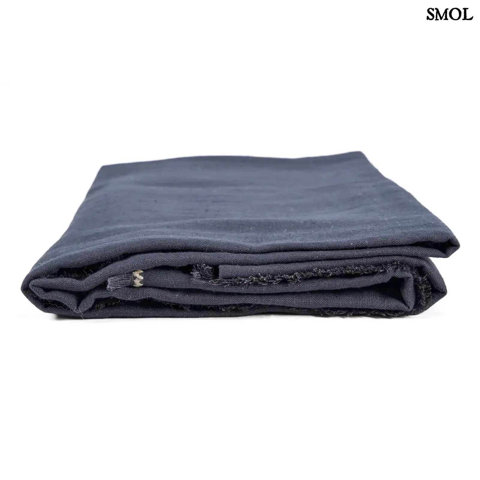 Lenvászon asztalterítő – fekete/natúr, 150x300 | TUSCANY | SMOL - összehajtva, oldalról