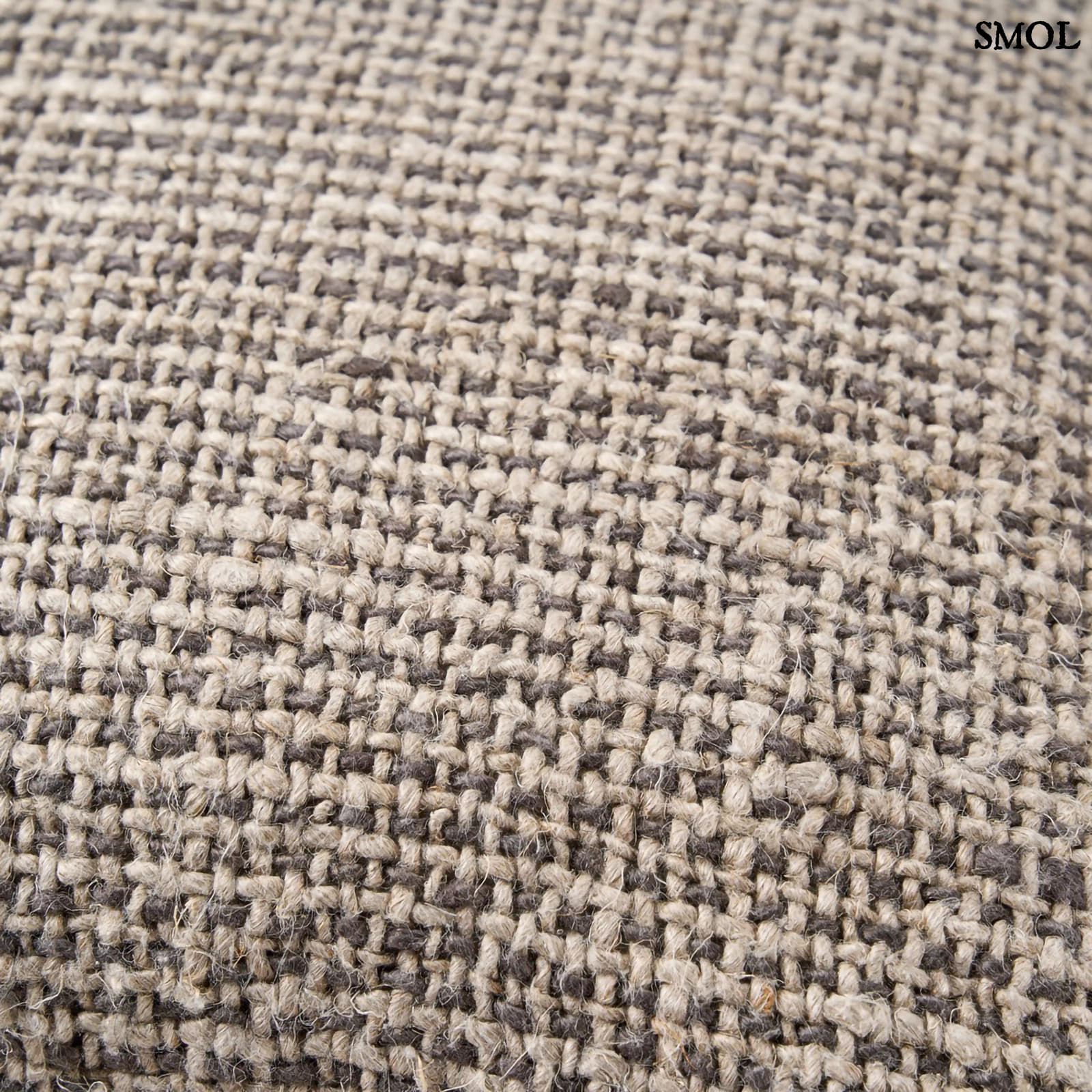 Lenvászon díszpárnahuzat – natúr-fekete | LINEN GRAIN | SMOL - nagyítva