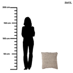 Lenvászon díszpárnahuzat – natúr-fekete | LINEN GRAIN | SMOL - méretarányosan