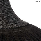 MAKIKI, nagyméretű, fekete függőlámpaernyő, ⌀100 cm - smol.hu - textúra nagyítva