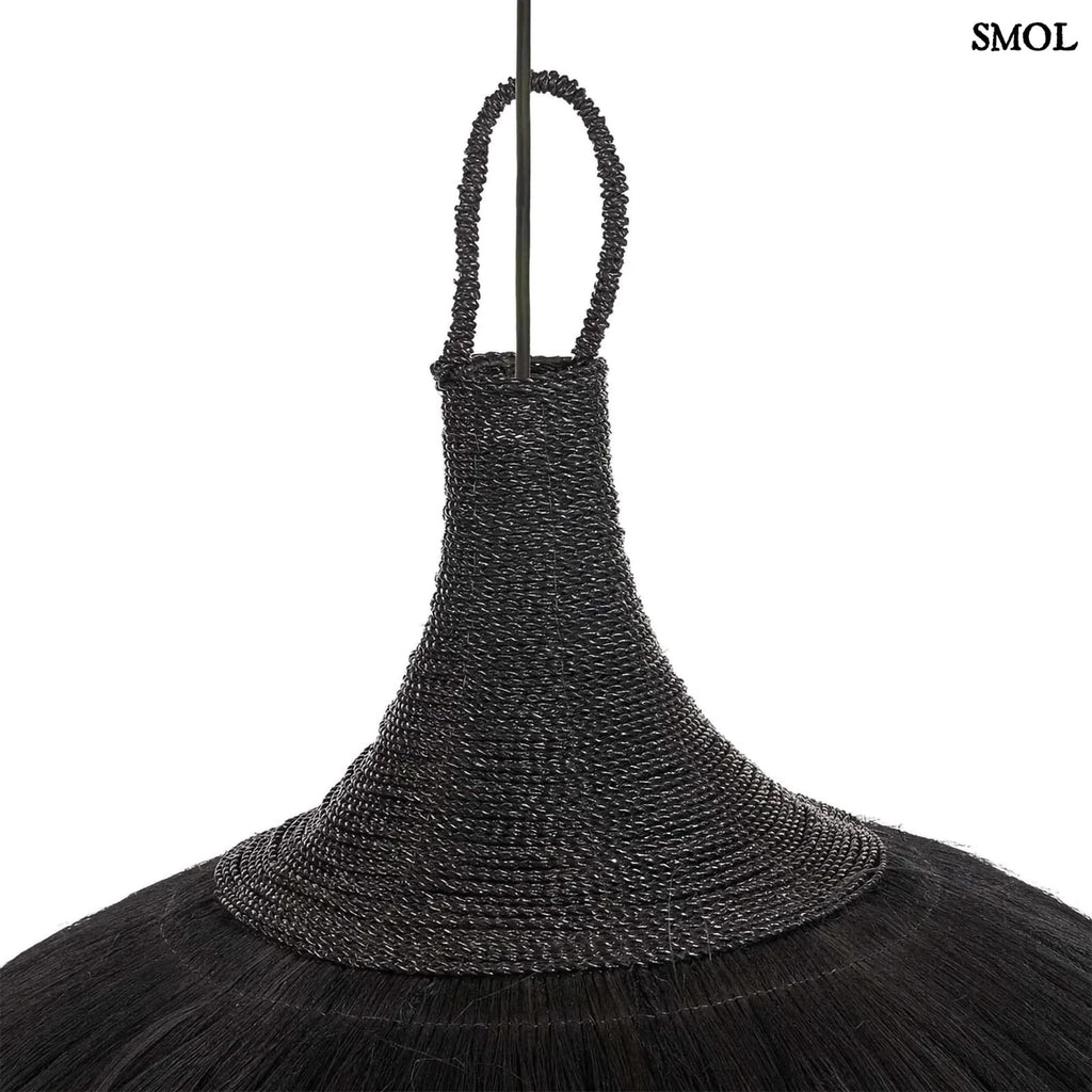 MAKIKI, nagyméretű, fekete függőlámpaernyő, ⌀100 cm - smol.hu - akasztó