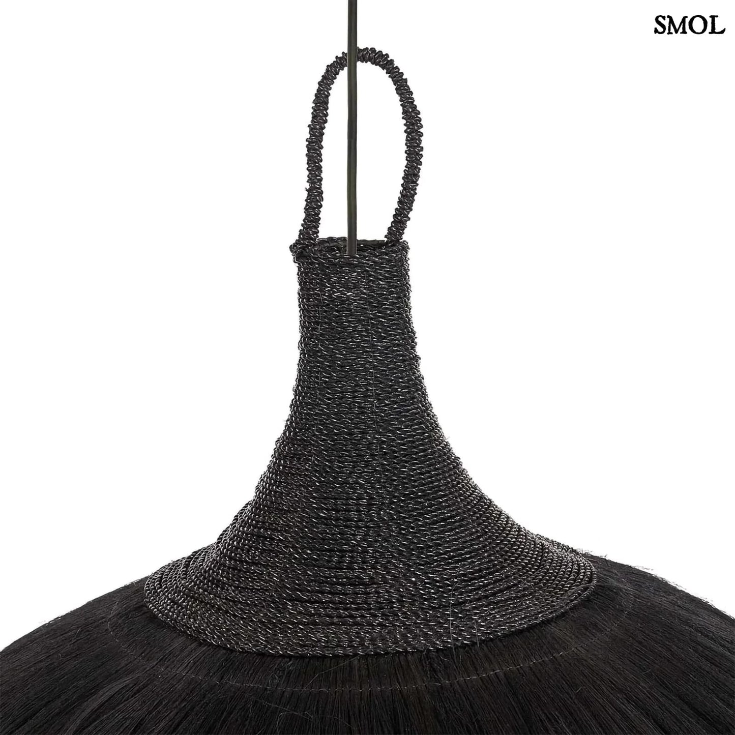 MAKIKI, nagyméretű, fekete függőlámpaernyő, ⌀100 cm - smol.hu - akasztó