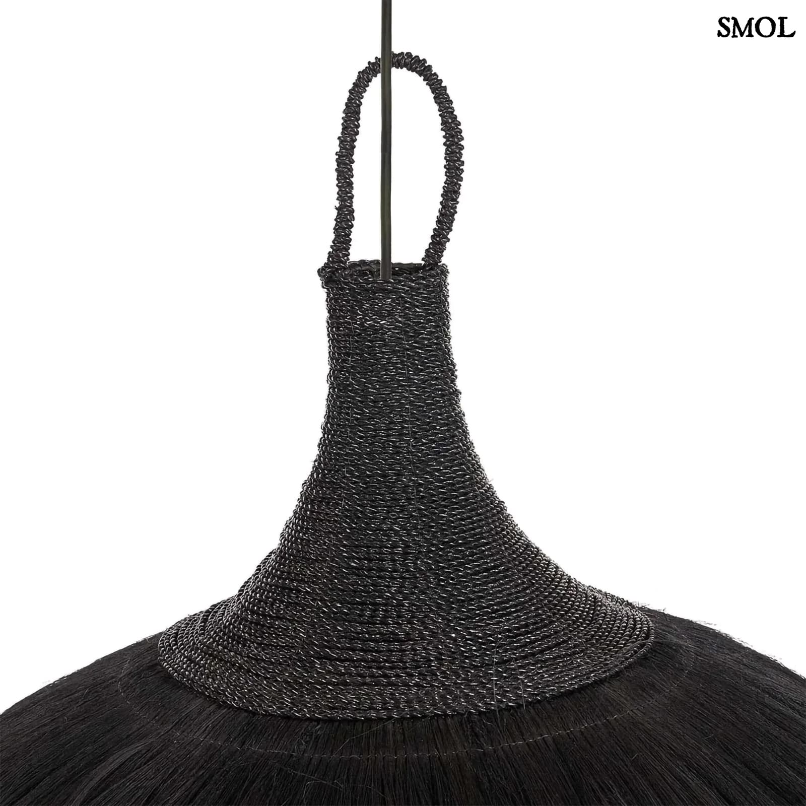 MAKIKI, nagyméretű, fekete függőlámpaernyő, ⌀100 cm - smol.hu - akasztó