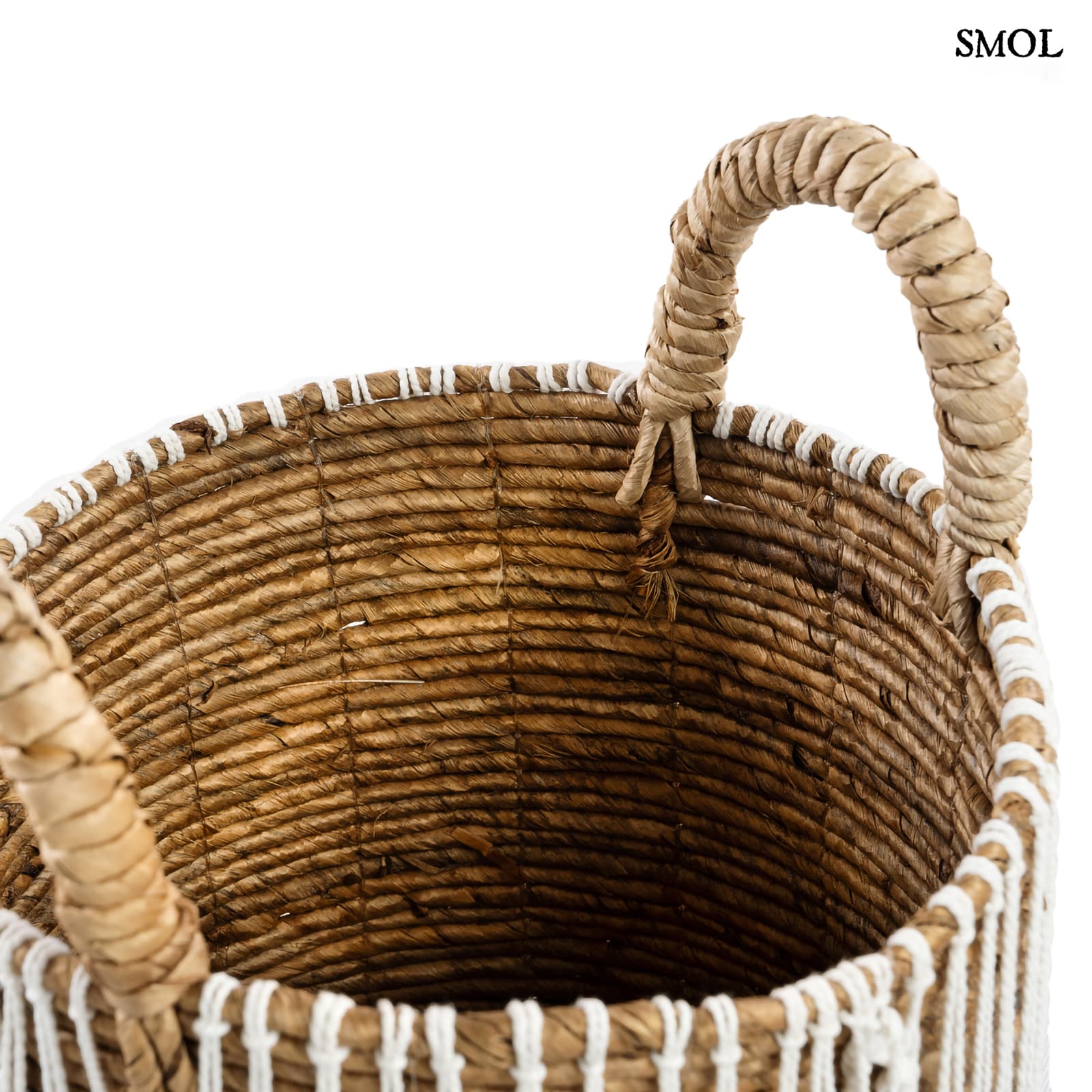 MARA, kosár makraméval, 40 cm - smol.hu