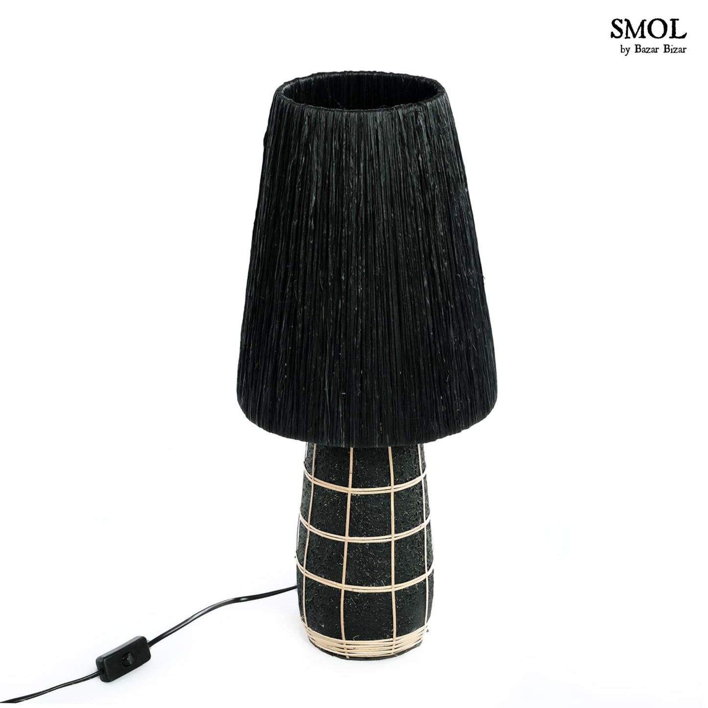 smol.hu -MARA, fekete asztali lámpa, 56 cm oldalról