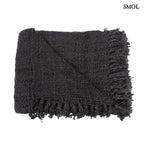 PLAID BLACK NAVY, pamut pléd, 170x130 - smol.hu
