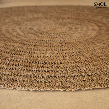 smol.hu -MELATI, kerek, natúr szőnyeg, ⌀ 100 cm szobában, padlón
