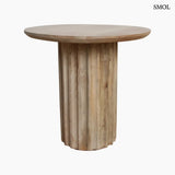 Mangófa kisasztal – bordázott, natúr, 50 cm | BULLNOSE