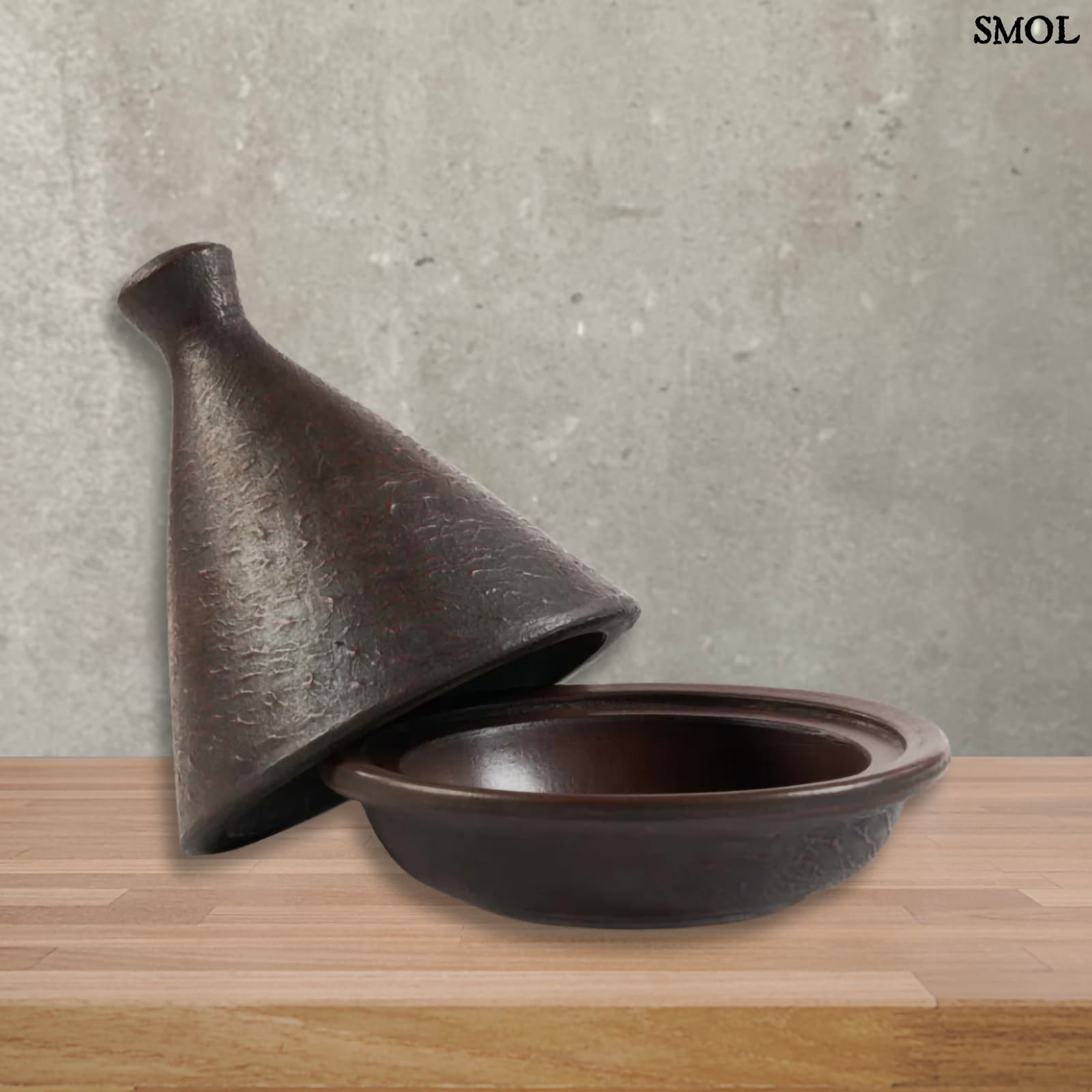 Marokkói Főzőedény | ETHNIC CONE TAJIN | SMOL -kúpos tetővel, ferdén