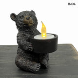 Bear candle holder - brown teddy bear decoration | BALU 
