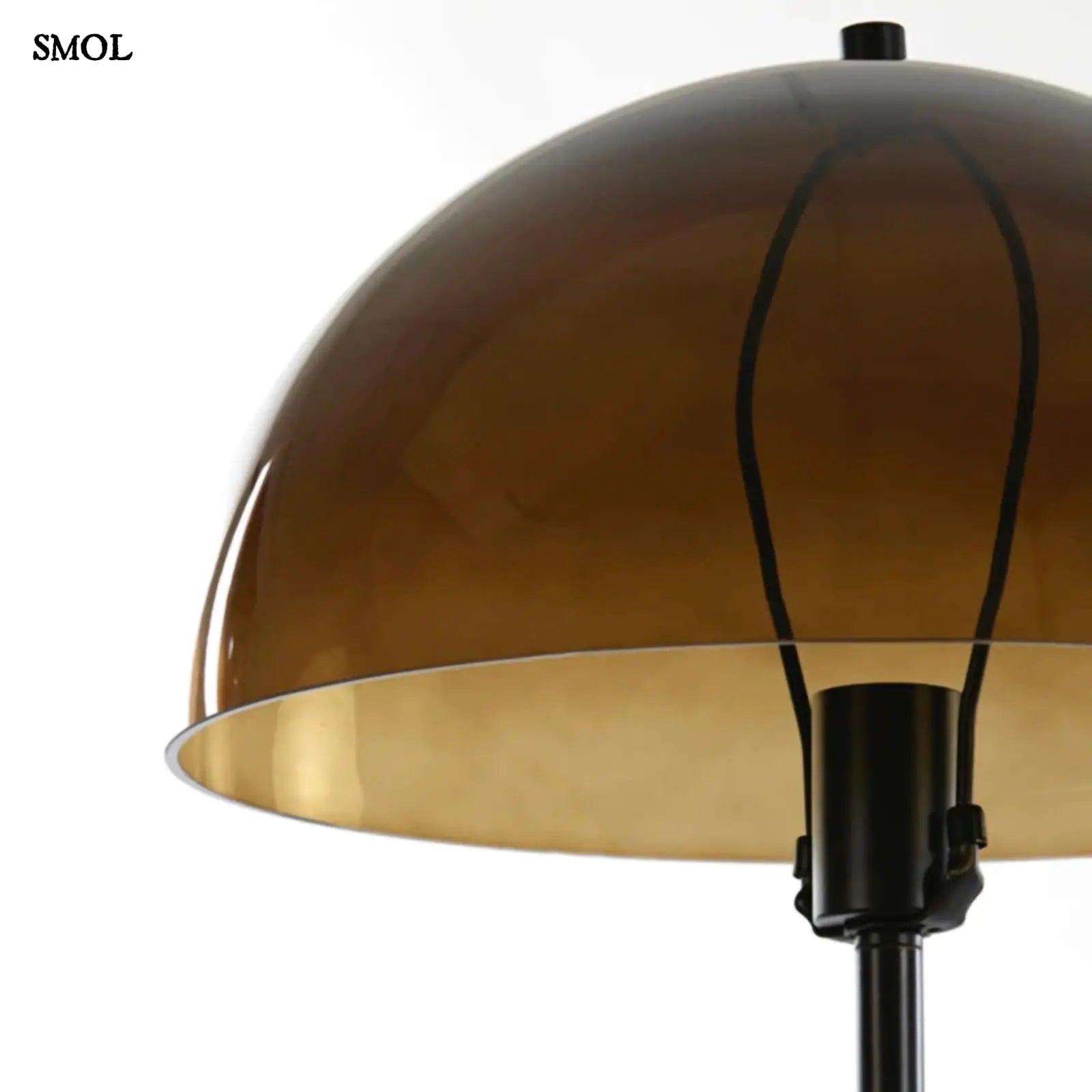 Modern Üvegbúrás Asztali Lámpa – barna| MELBA | SMOL - üvegbúra nagyítva