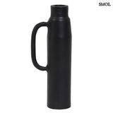 Modern Metal Vase and Candle Holder - Black | OPPO 