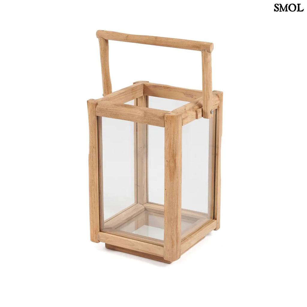 NUSAS, fa, szögletes lámpás, 43 cm - smol.hu