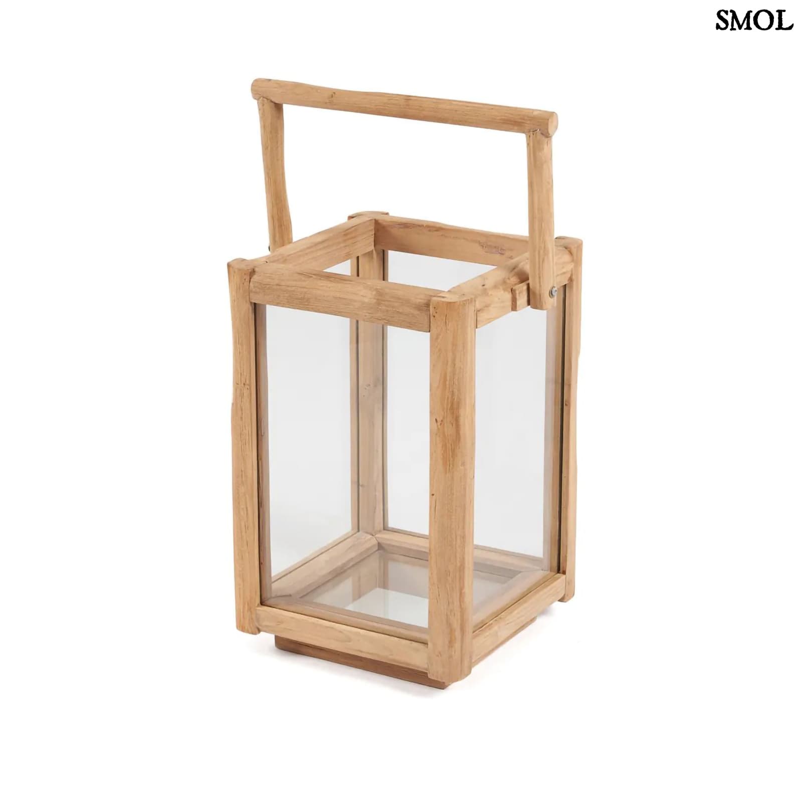 NUSAS, fa, szögletes lámpás, 43 cm - smol.hu