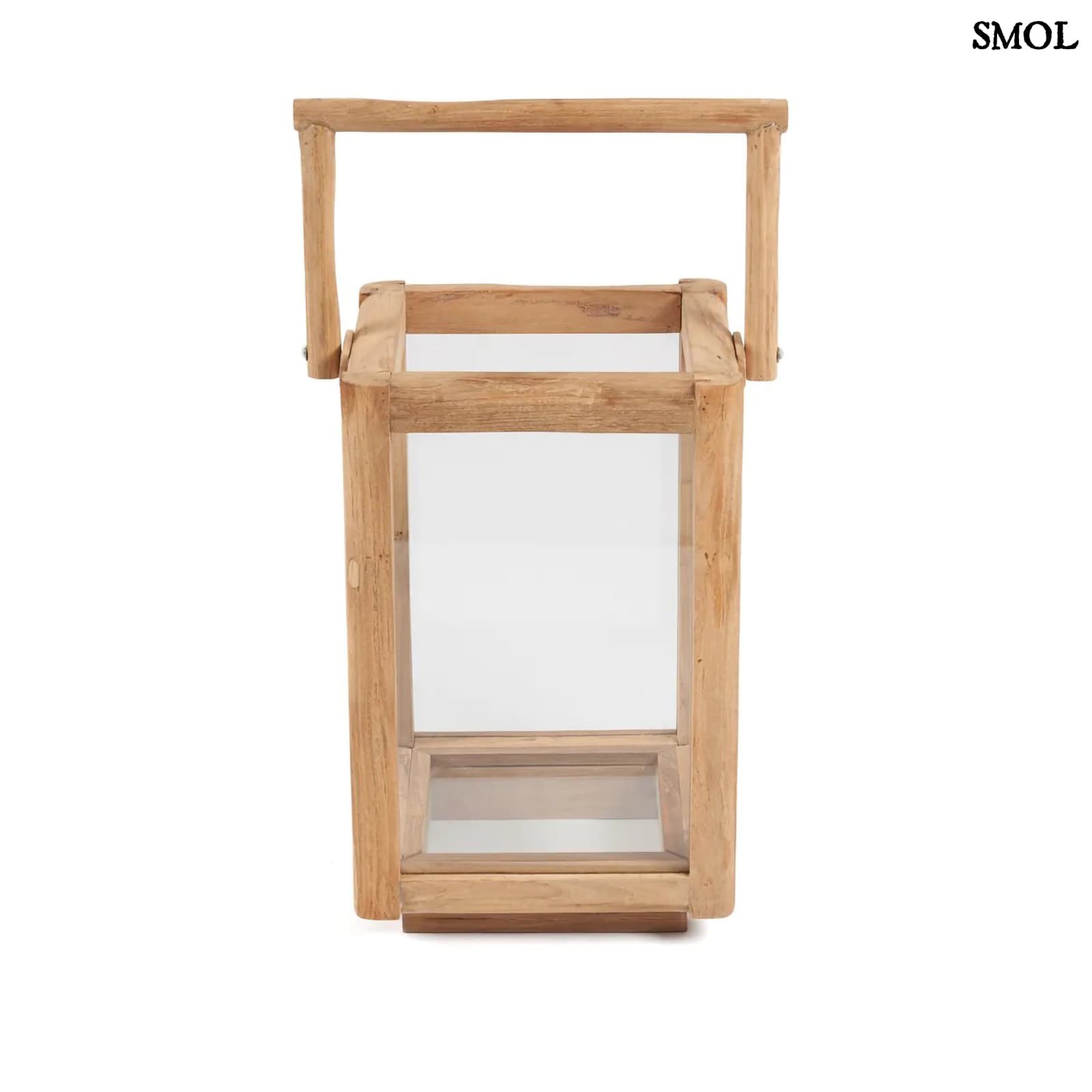 NUSAS, fa, szögletes lámpás, 43 cm - smol.hu
