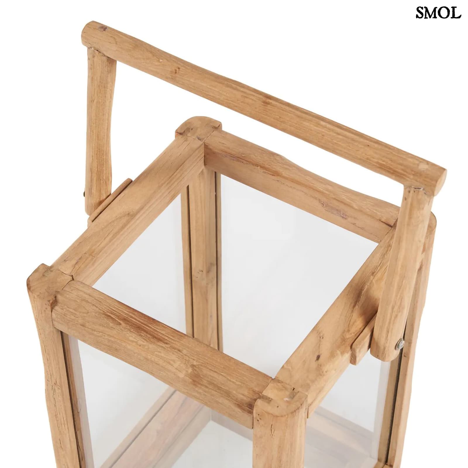 NUSAS, fa, szögletes lámpás, 43 cm - smol.hu