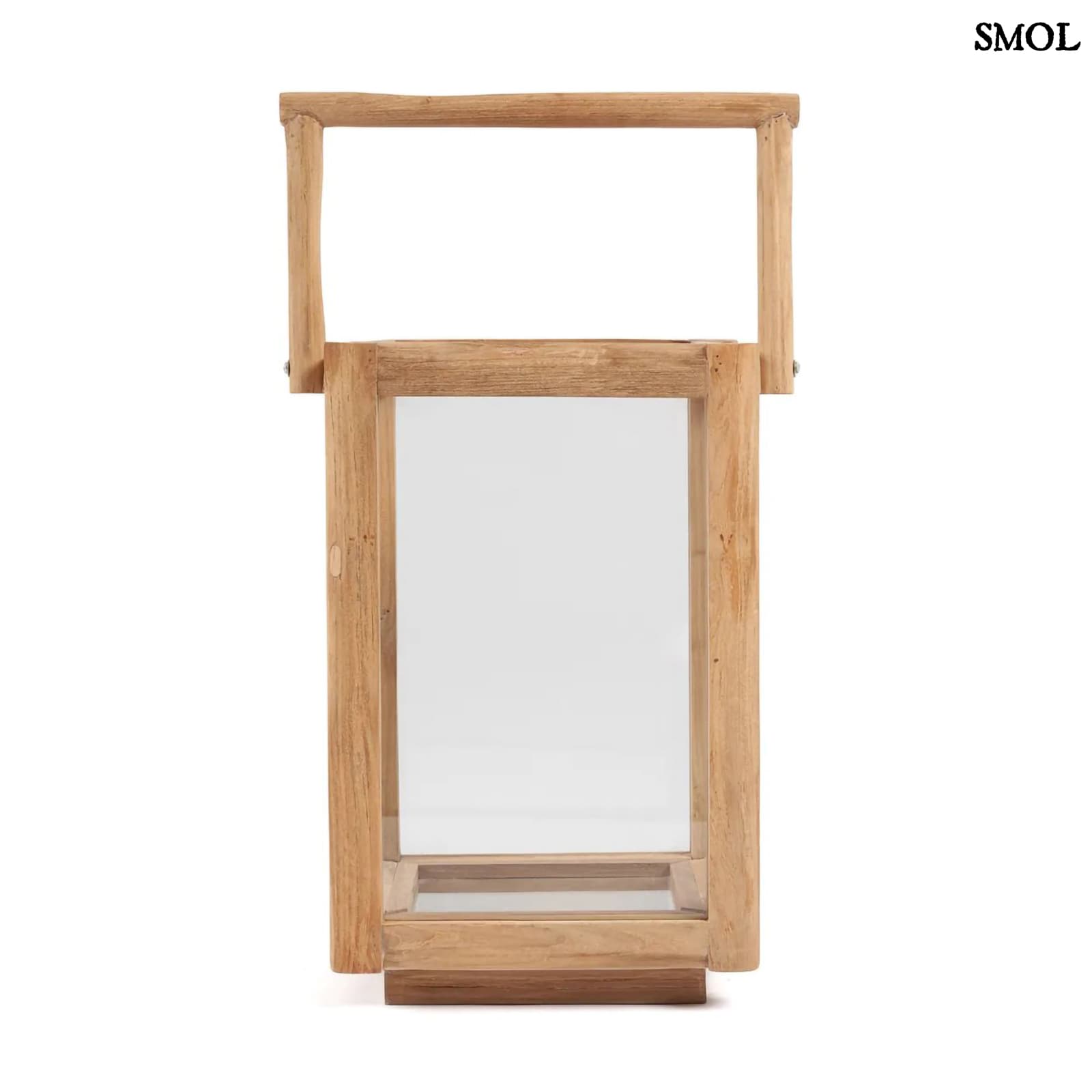 NUSAS, fa, szögletes lámpás, 43 cm - smol.hu