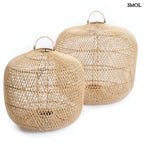 Nagy Rattan Lámpaernyő, 58 cm | BATU BOLONG | SMOL - két méretben, fehér háttérrel