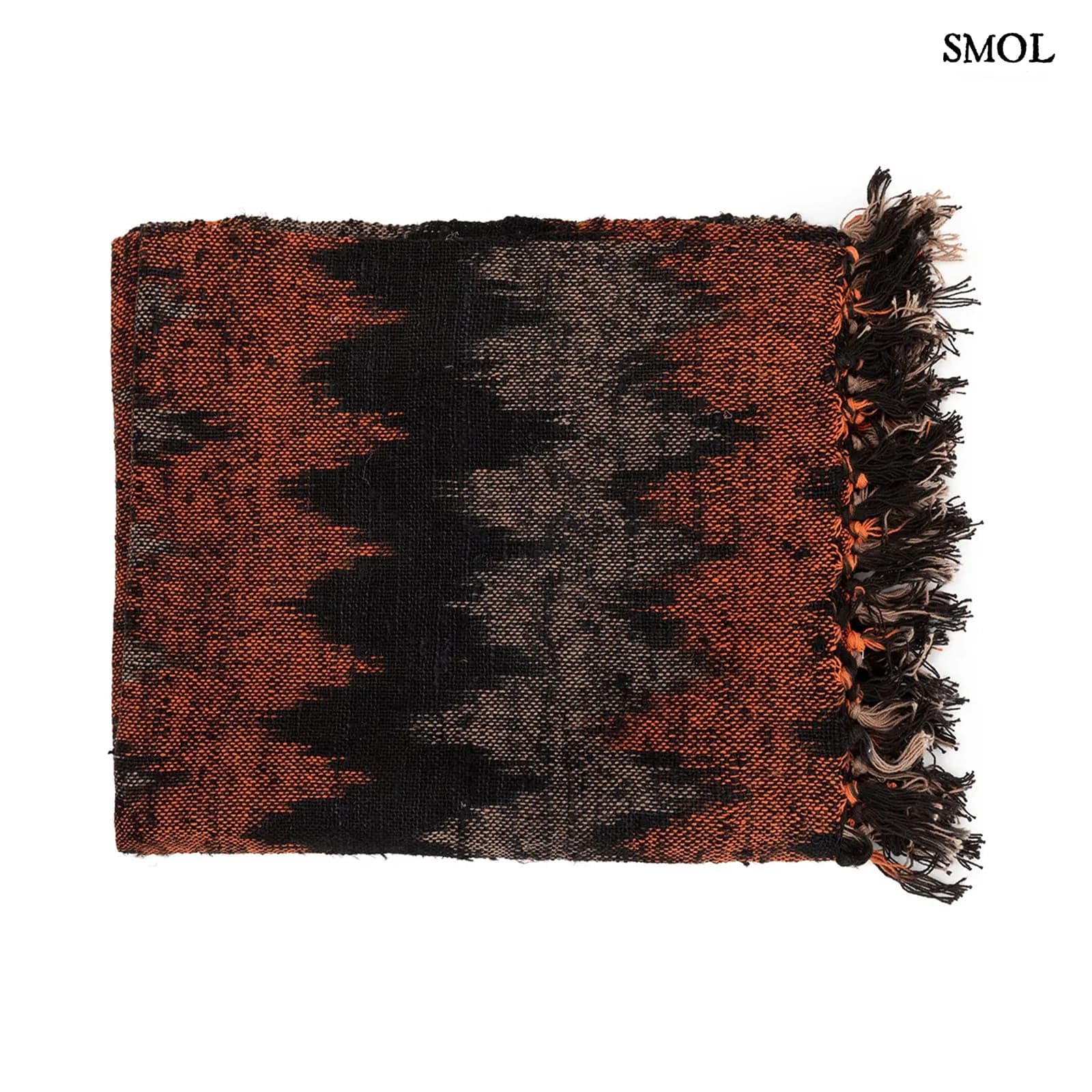 PLAID BLACK ORANGE, pamut pléd, 170x130 - smol.hu