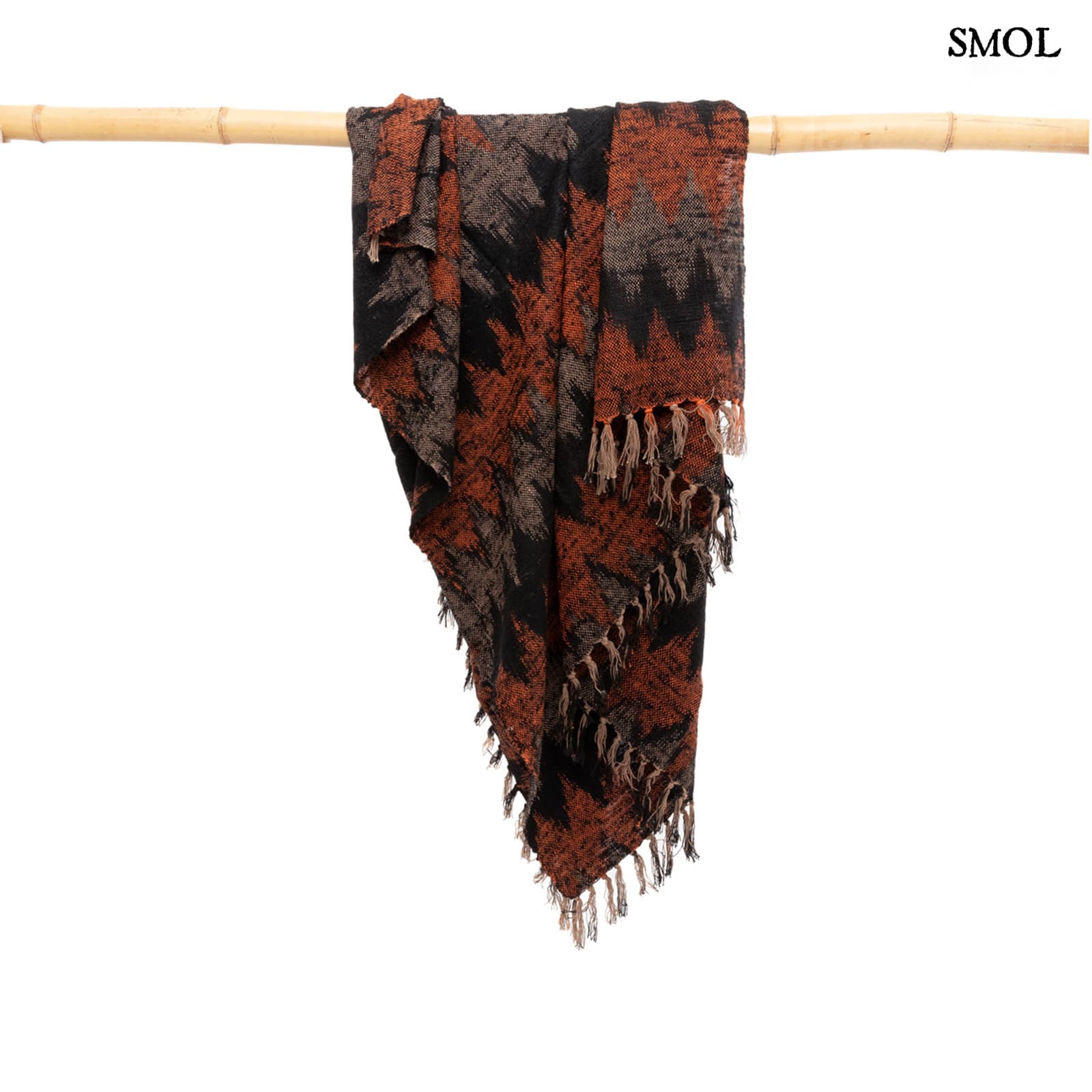 PLAID BLACK ORANGE, pamut pléd, 170x130 - smol.hu