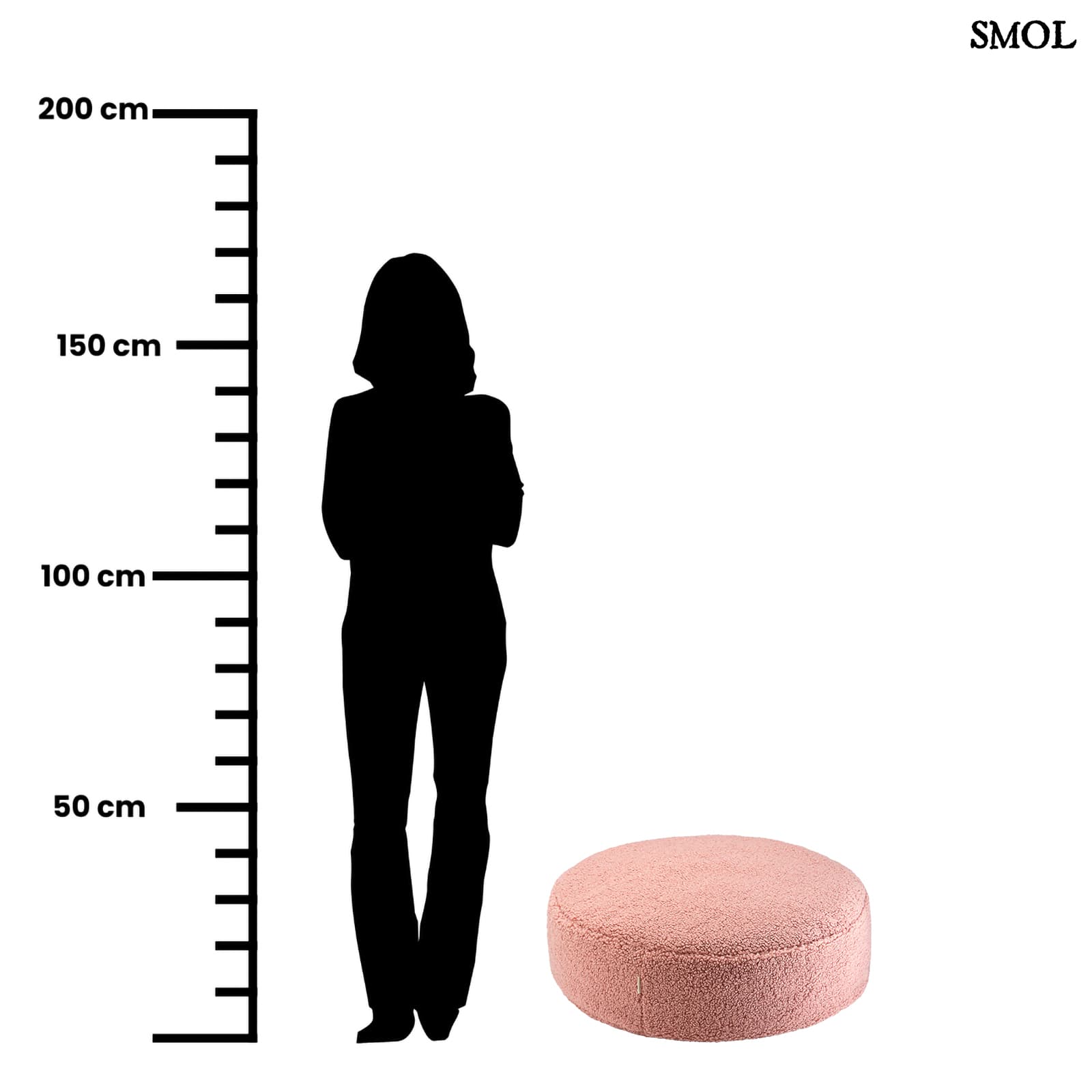GUAVA PINK, kerek gyerek babzsák, ⌀65 cm - smol.hu