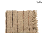 PLAID BEIGE BLACK, pamut pléd , 170x130 - smol.hu