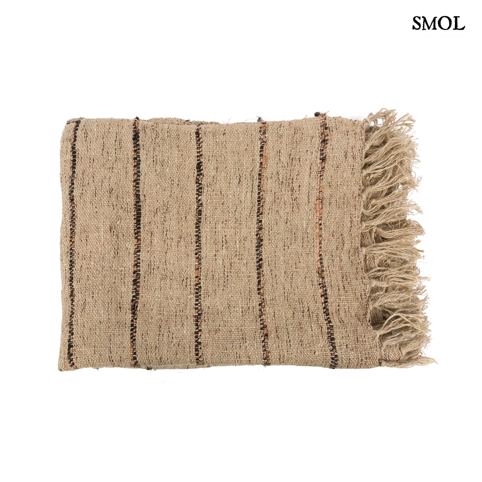 PLAID BEIGE BLACK, pamut pléd , 170x130 - smol.hu