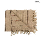 PLAID BEIGE BLACK, pamut pléd , 170x130 - smol.hu
