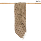 PLAID BEIGE BLACK, pamut pléd , 170x130 - smol.hu