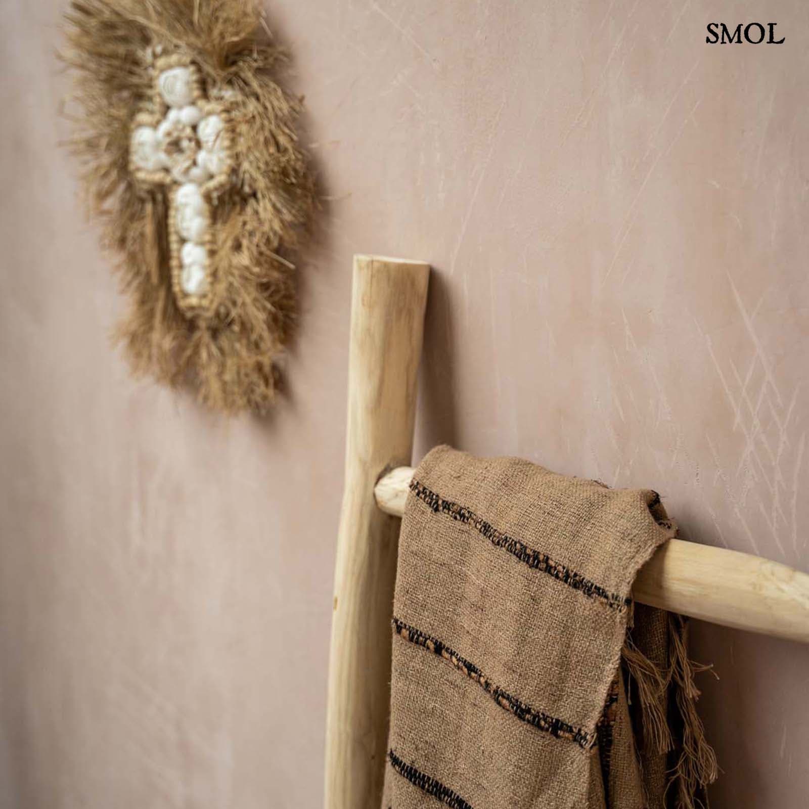 PLAID BEIGE BLACK, pamut pléd , 170x130 - smol.hu