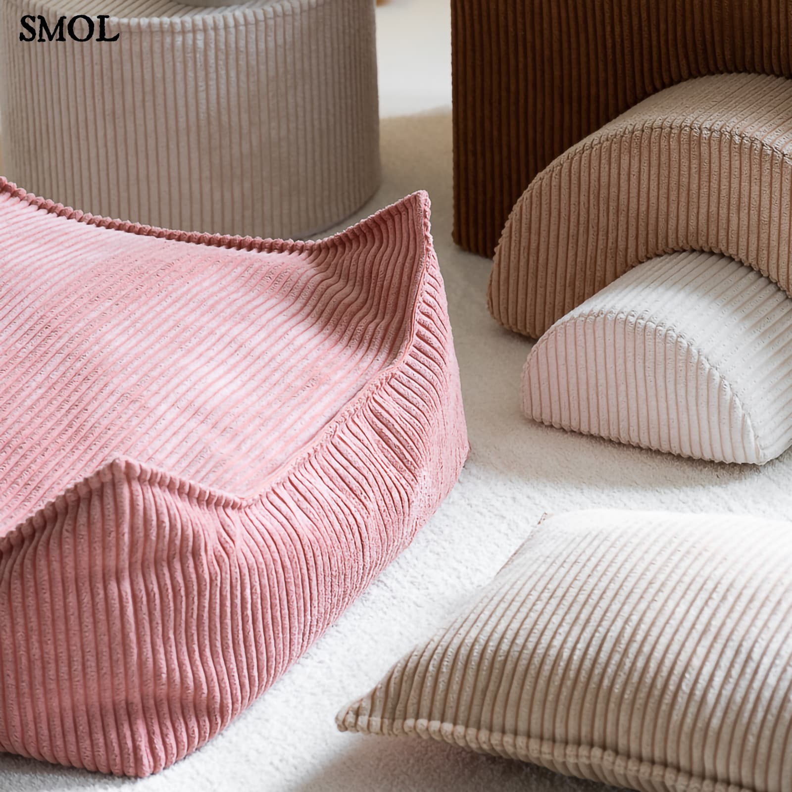 PINK MOUSSE, gyerek puff, 60x60x42 - smol.hu
