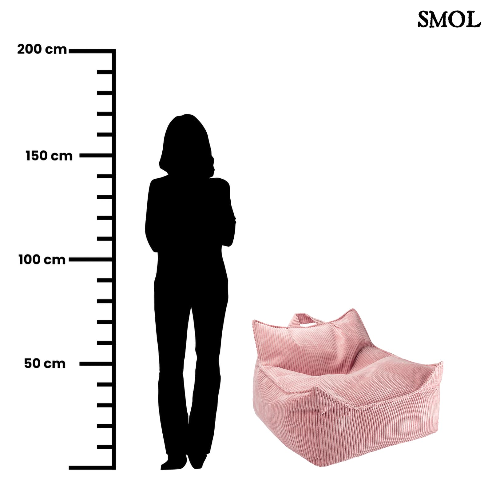 Gyerek szögletes babzsákfotel | PINK MOUSSE