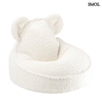 CREAM WHITE BEAR, gyerek babzsákfotel, 70x60x42 - smol.hu