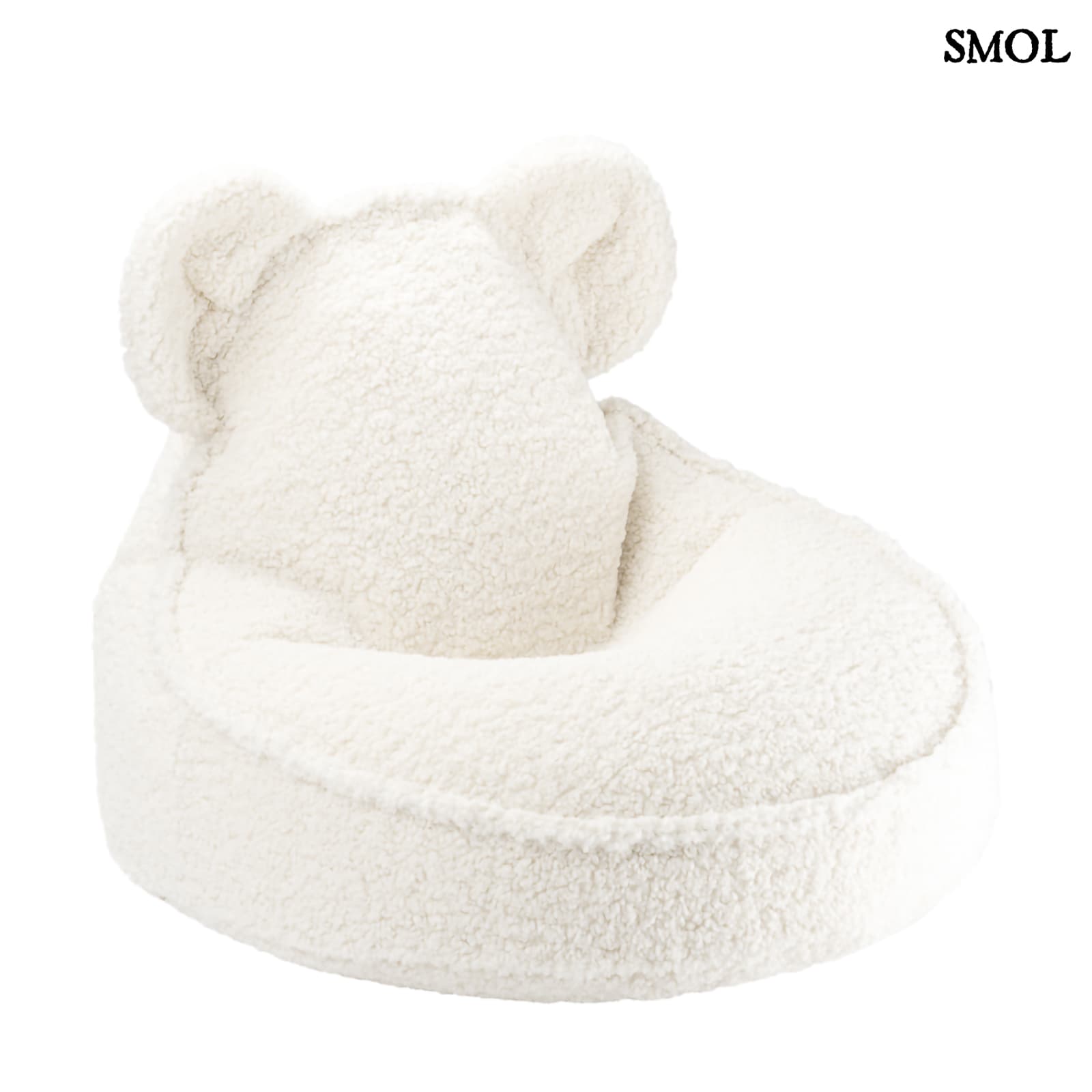 CREAM WHITE BEAR, gyerek babzsákfotel, 70x60x42 - smol.hu