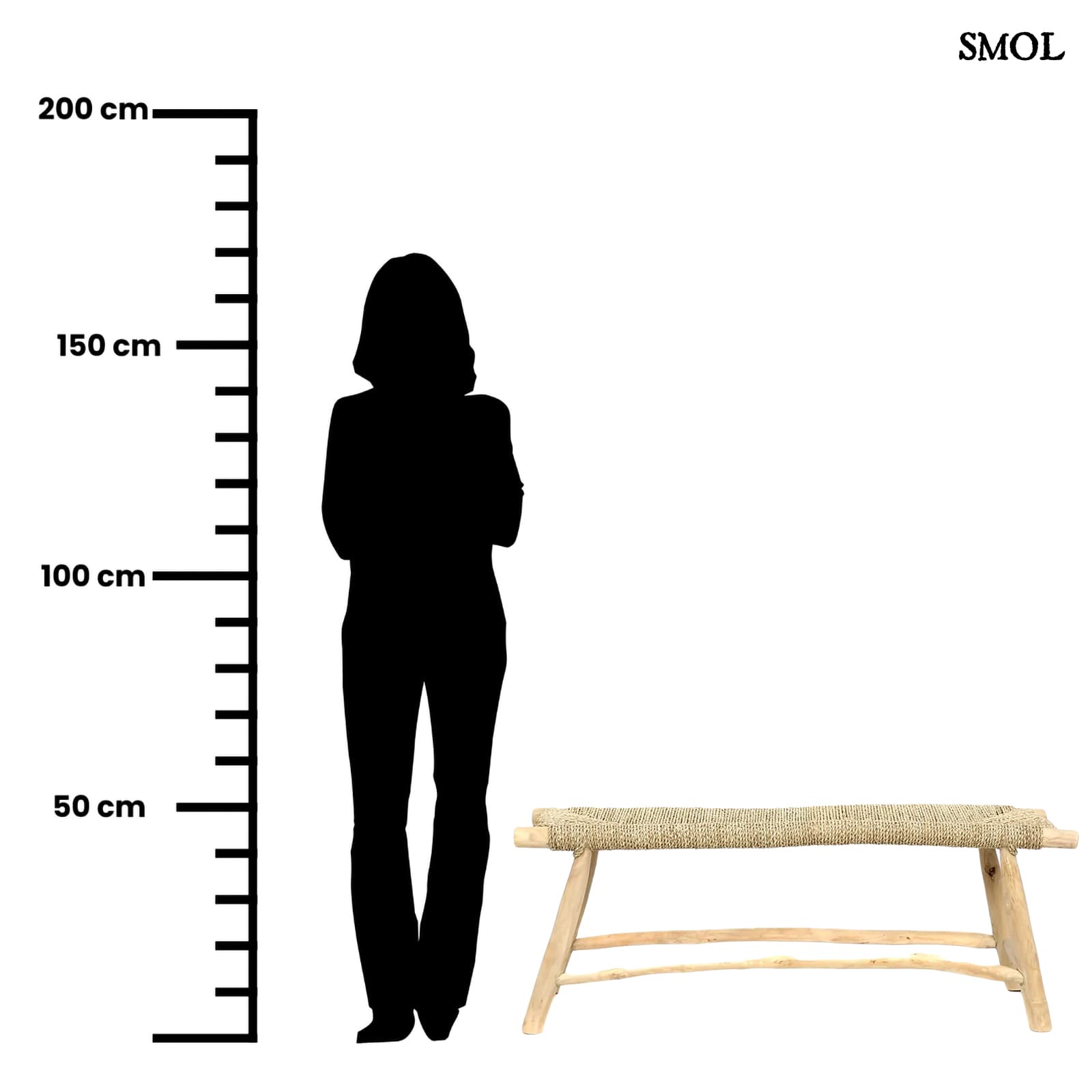 Pad - teakfa és tengerifű, 110 cm | PORTO - smol.hu - méretarányosan