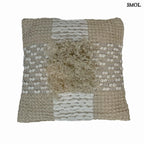 Pamut Díszpárna- fehér-natúr, 45x45 | POLA | SMOL - fehér háttérrel