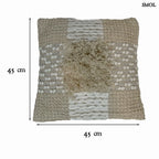 Pamut Díszpárna- fehér-natúr, 45x45 | POLA | SMOL - méretekkel