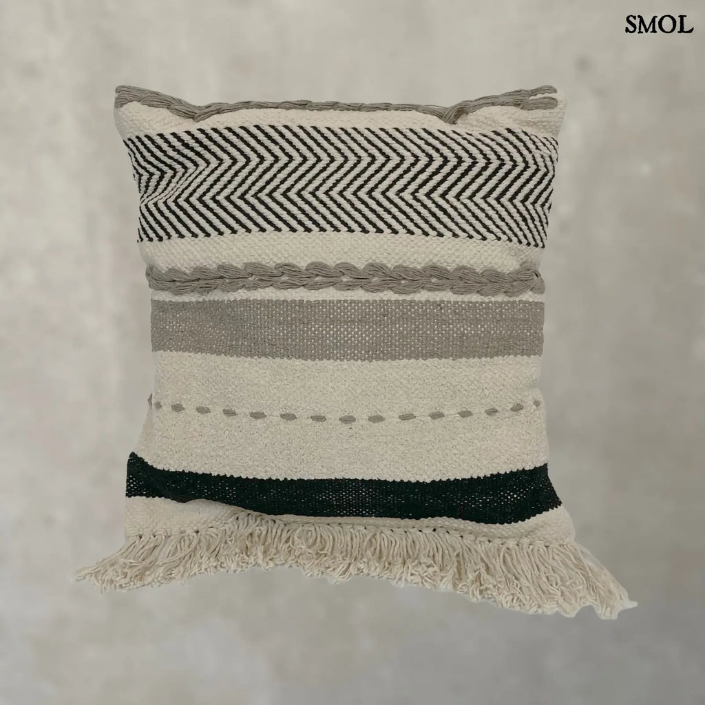 Pamut Díszpárna, 45x45 | SOSENE | SMOL - szürke háttérrel