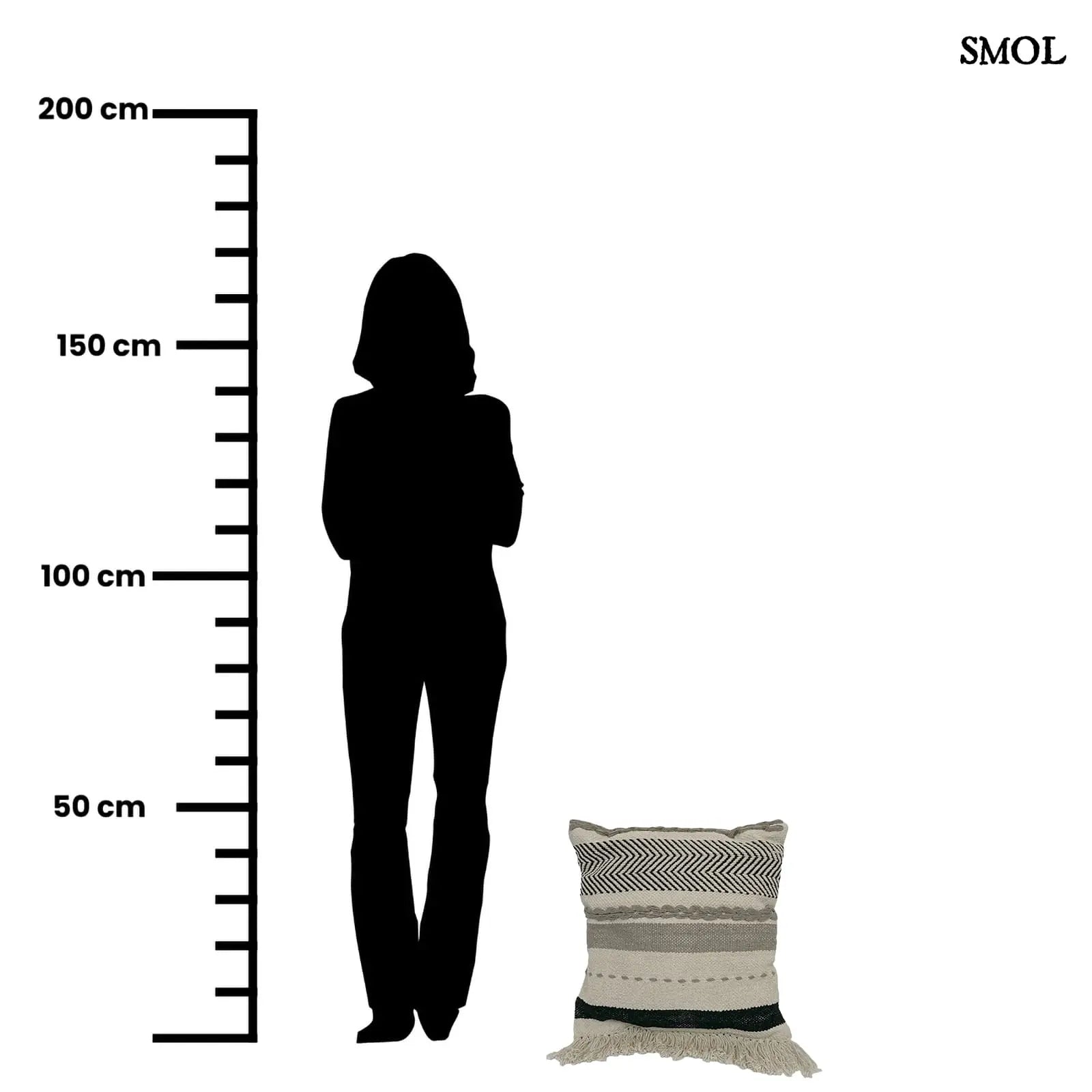 Pamut Díszpárna, 45x45 | SOSENE | SMOL - méretarányosan