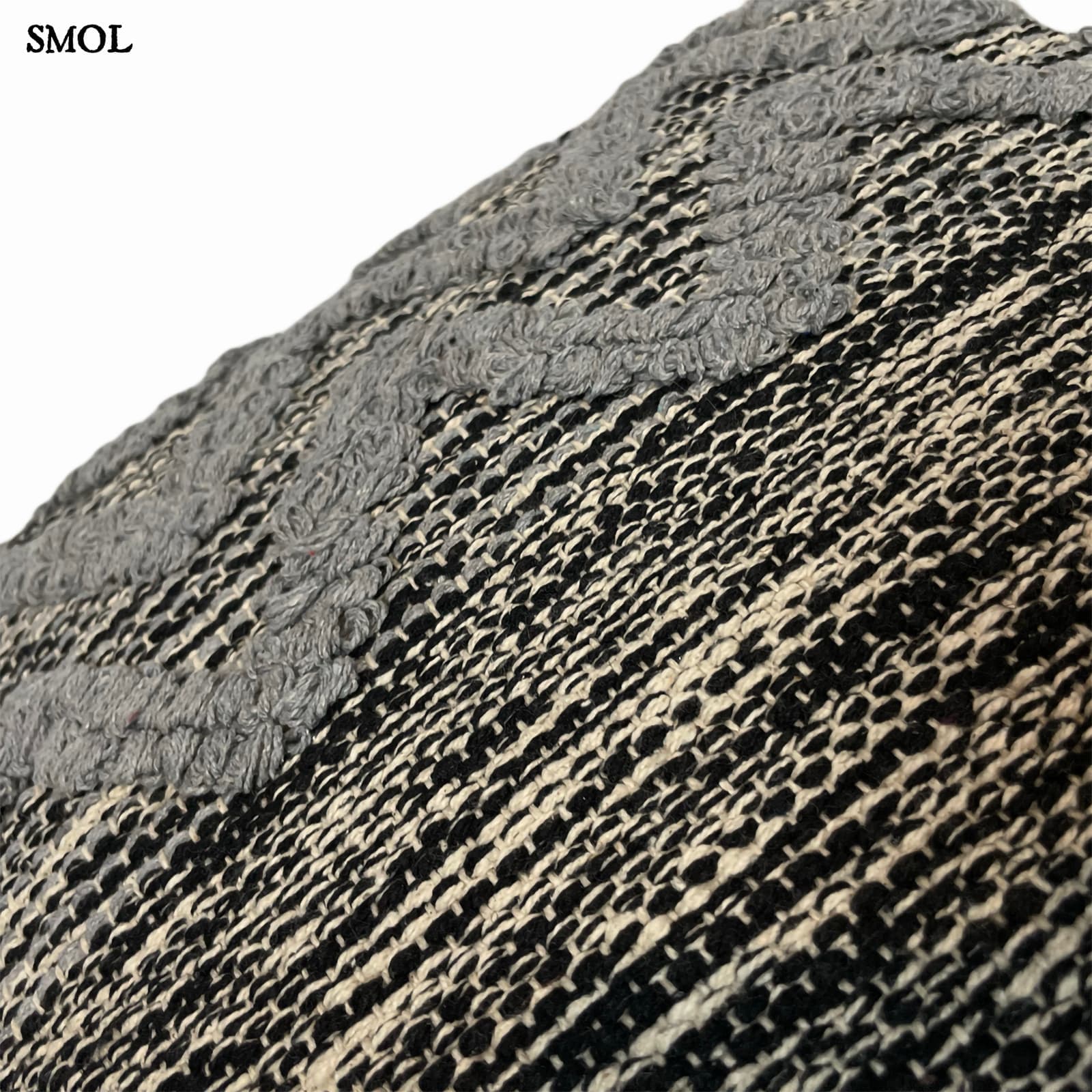 Pamut Díszpárna - fekete-szürke, 45x45 | LUTELU | SMOL - minta nagyítva