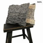 Pamut Díszpárna - fekete-szürke, 45x45 | LUTELU | SMOL - párnával