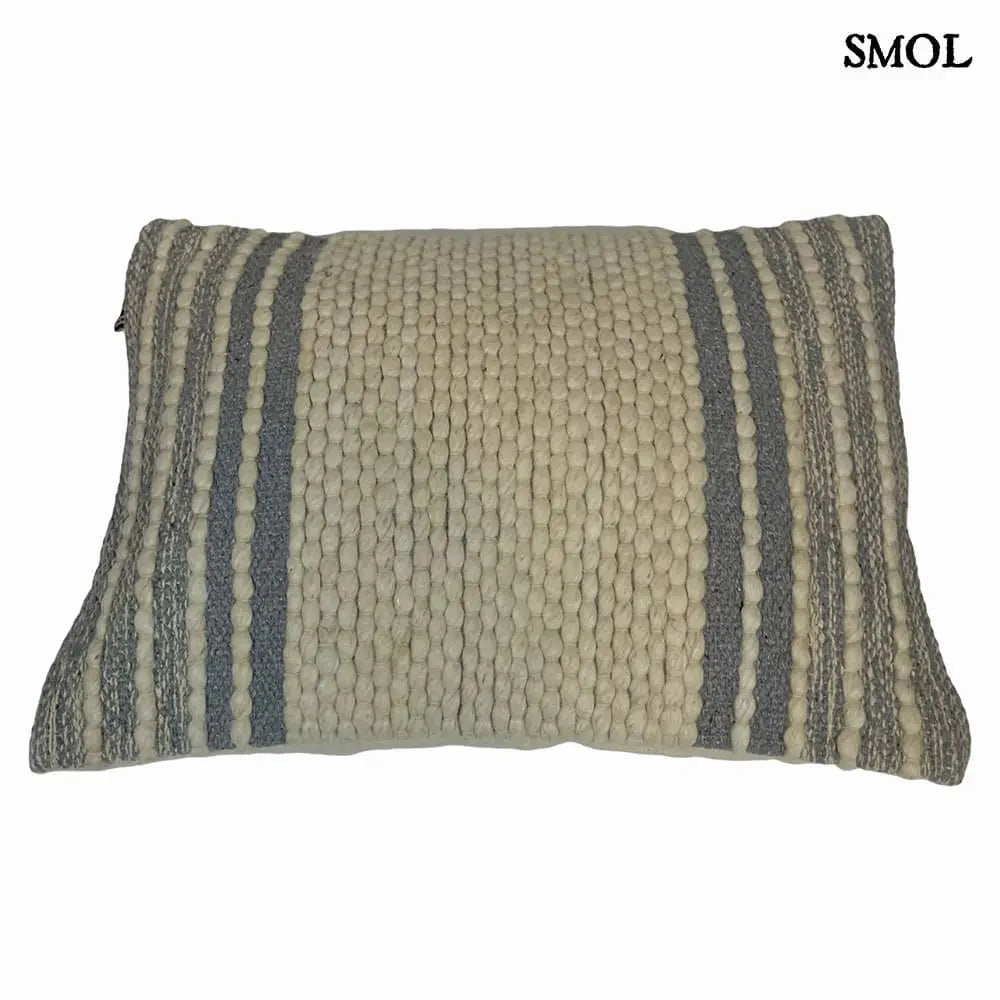 Pamut Díszpárna - szürke-natúr, 35x50 | NAAMA | SMOL - fehér háttér