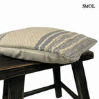 Pamut Díszpárna - szürke-natúr, 35x50 | NAAMA | SMOL - oldalról