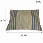 Pamut Díszpárna - szürke-natúr, 35x50 | NAAMA | SMOL - méretekkel