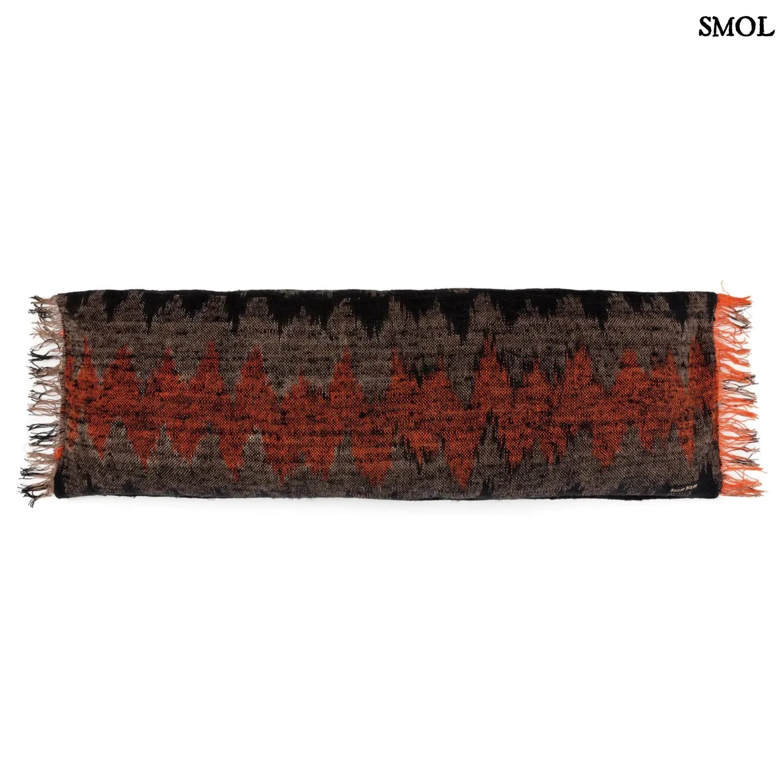 Pamut Díszpárnahuzat, 35x100 | GEE ORANGE BLACK | SMOL - fehér háttérrel