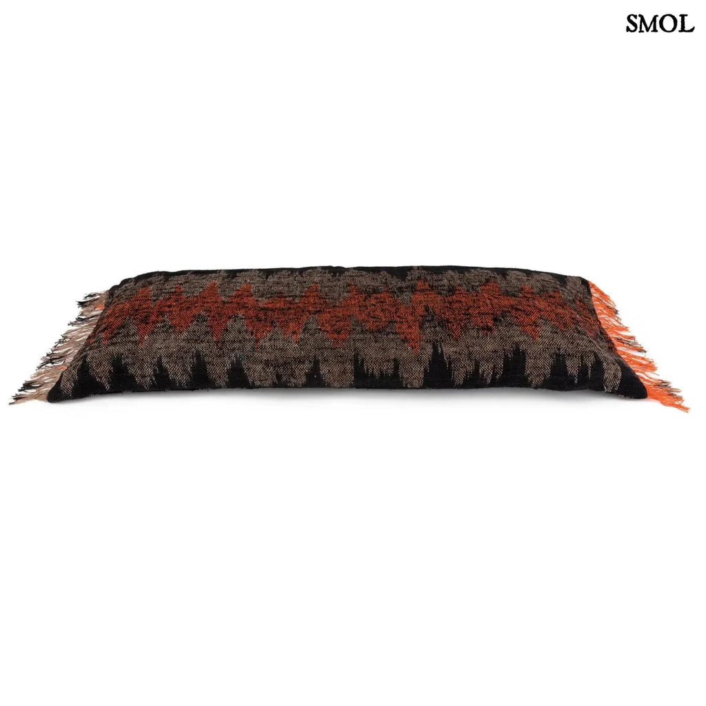 Pamut Díszpárnahuzat, 35x100 | GEE ORANGE BLACK | SMOL - oldalról